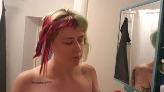 Alternative Girl Shaves Head