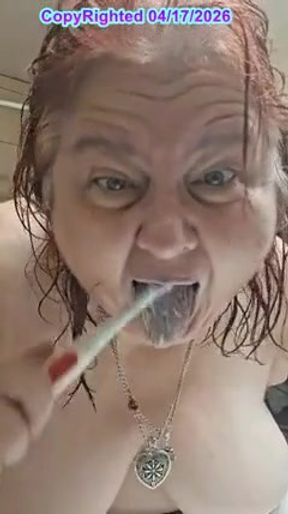 After a Hot Sshower Nurse Vicki Dries off and Does Some Other Grooming