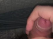 Small uncut cock cums twice