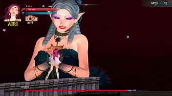 Airi being licked by giant lady in Guilty hell 2 hentai game video