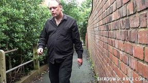 Redhead amateur Sacha in public bondage and humiliating outdoor domination