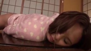 Asiatic Seductress Masturbates Shaved Pussy with Vibrator, Unscripted