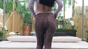 Fitness babe with shaped ass gets stuffed with big white cock