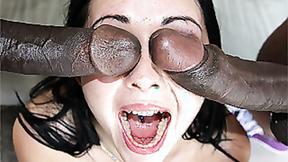 ”Angell Summers enjoys interracial gangbang”