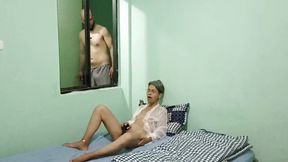 My Stepbrother Watches Me While I Masturbate and I Give Him a Delicious Blowjob Until I Swallow His Delicious Milk