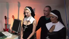 Sexy Nuns Jasmine Black And Tarra White Pussies Fucked