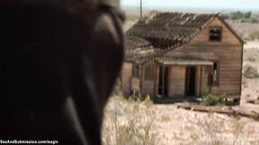 ”Hunter tormets slaves in the desert”