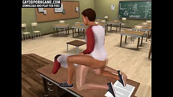 Horny 3D cartoon stud getting fucked after class