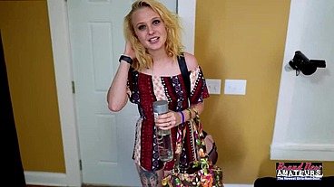 Sweet Cheating Blonde Bonnie Wolf Ate A Lot Of Cum After Sex!