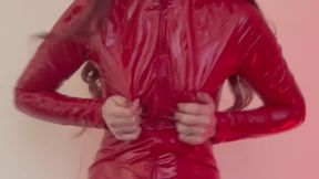 PVC outfit and blowjob, boobjob and riding dildo