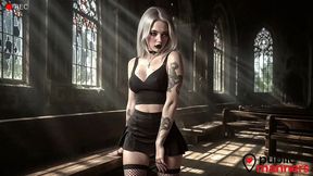 i paid a goth girl to have sex in an old church, but her stepmother came instead?? [ai]