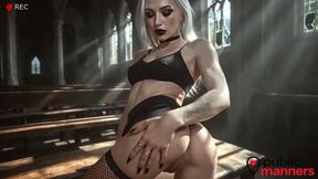 i paid a goth girl to have sex in an old church, but her stepmother came instead?? [ai]