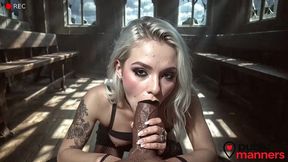 i paid a goth girl to have sex in an old church, but her stepmother came instead?? [ai]