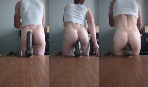 Taking a break at work with something big in my ass alone