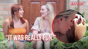 German country girl Nova and Charlie F have hot lesbian sex on the farm