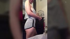 Busty beauty strips down on webcam