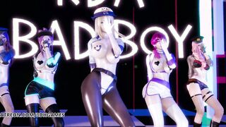 [MMD] RedVelvet - Bad Boy Goddess Striptease Ahri Akali Evelynn Kaisa League of Legends KDA