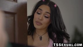 TSSexual.com - Eva Maxim oiled up for a relentless fucking with Aiden