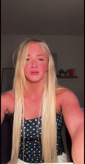 Blonde teen shows off her pussy on TikTok
