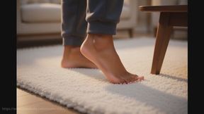 Samantha's Barefoot Cleaning Day