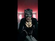 Sexy sissy goth Miss Jess in a slutty little black latex dress invites you over to tease you by watching her play with herself!💋🖤