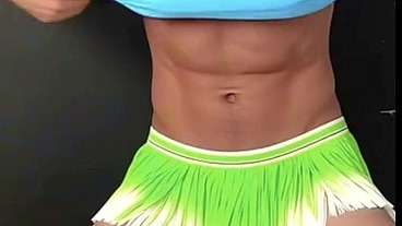 Underwear Panties Parade Full Of Color Pattern and Fun on Stool Stretching AI