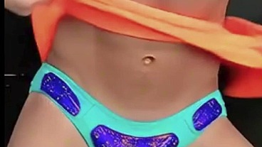 Underwear Panties Parade Full Of Color Pattern and Fun on Stool Stretching AI