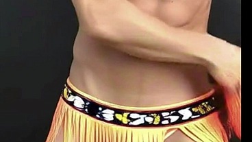 Underwear Panties Parade Full Of Color Pattern and Fun on Stool Stretching AI