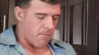 Tattooed jock JJ Knight cock sucked and ass drilled cute gay