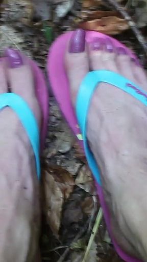 Sissy Feet in the Woods