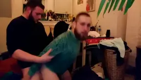 Bearded Top Dives Into Hot Amateur Gay Action – Bareback Sex