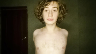 ASMR curly fag paramour wipes testicle tonic on his face, drains his wooly salami and opens up his bum Galina Stop