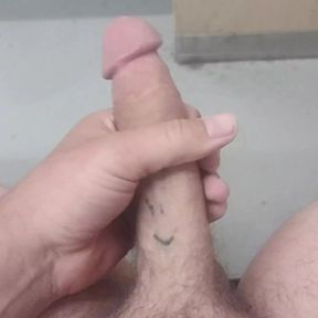 Stroking my big dick