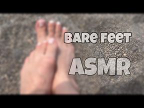 Bare feet ASMR on the beach