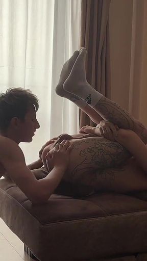 I Came Out of the Shower with a Boner, Went up to the Guy, Felt Him up, He Gave Me a Blowjob and I Fucked His Tight Ass and Came