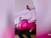 Slutty Shemale Clover Shea Gets Off to the sound of people fucking and plays with her toy