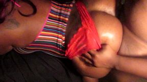 Dirty Diana Gets Her Favorite Red Panties Pulled to the Side