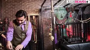 Hottie rides a huge cock while another licks her clit in great pleasure