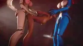 Teen Seduced by Busty Animatronic Furry Girls in Heat