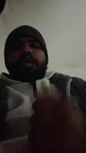 Toilet masterbating at early morning