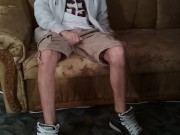 Osiris Sneakers Big Load And Cum Wearing Cargo Shorts