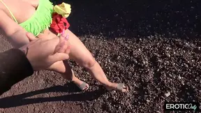 Horny German MILF Gets Fucked Outdoors by a Stranger - She Couldn't Wait Any Longer