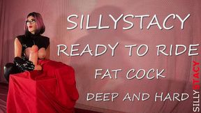 Sissy Stacy Training so Hard to Ride Biggest Chubby Dildo