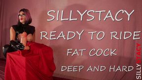 Sissy Stacy Training so Hard to Ride Biggest Chubby Dildo