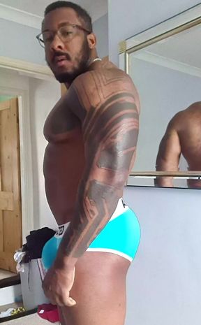 Trying on the New Addicted Underwear in Blue