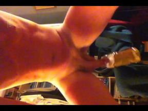 Dick Swollen and Stuck in Piss Bottle