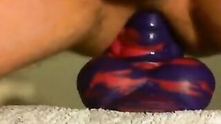 amateur Anal sex toy fun with flint the bad dragon ! 2