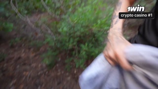 POV: Anal with a stranger in the forest. Public anal