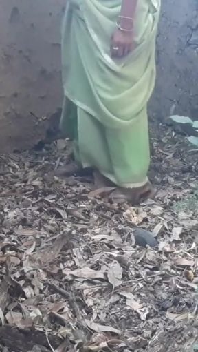 Must-see moment from &quot;Desi sister-in-law doing mangal in the jungle for the first time sucked land in mouth with&quot;