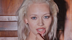 Natural blonde teen Lisa Modpali pretty posing session for the Playboy